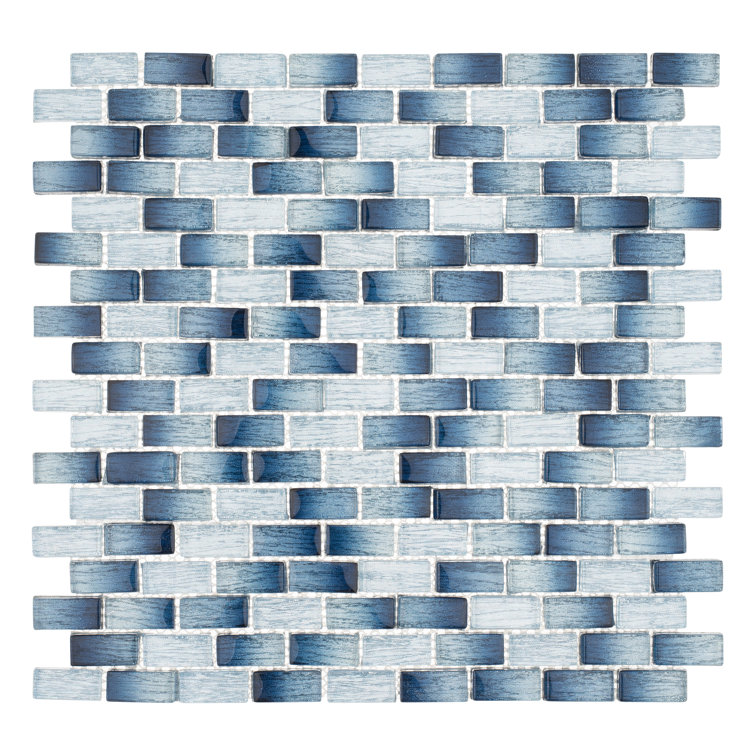 Denimi Blue Glass Mosaic Tile for Kitchen and Bathroom