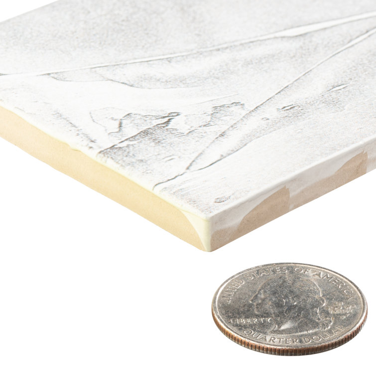 Vega 3" x 6" Beveled Glass Metal Look Subway Wall Tile