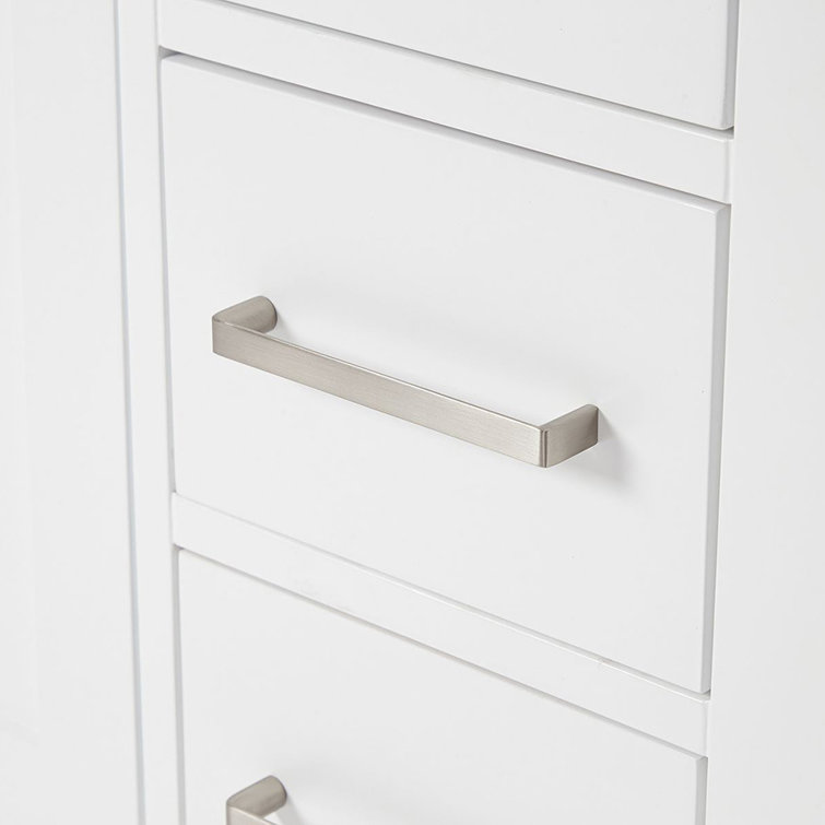 Cambridge 42'' White Wood Single Bathroom Vanity with Carrara Marble Top
