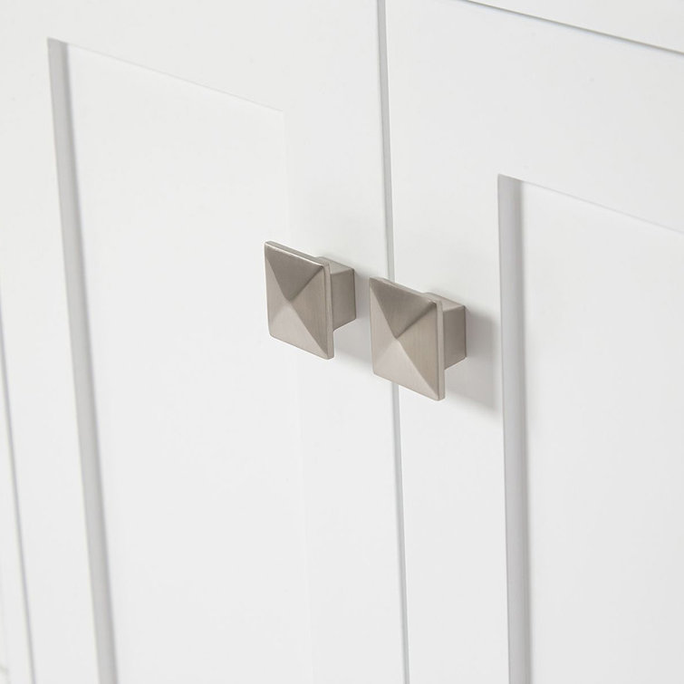 Cambridge 42'' White Wood Single Bathroom Vanity with Carrara Marble Top