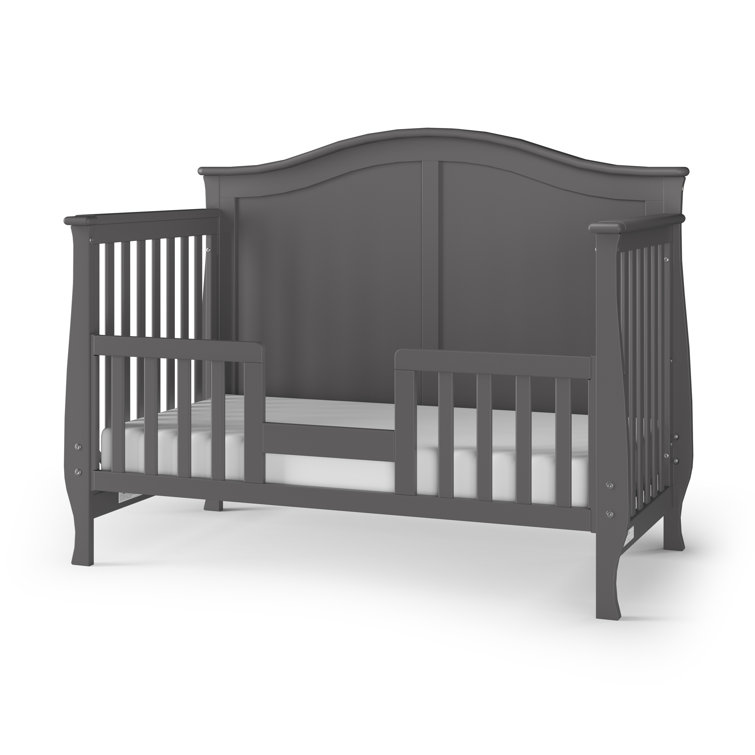 Camden Cool Gray Convertible 4-in-1 Crib with Steel Support