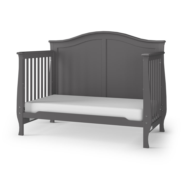 Camden Cool Gray Convertible 4-in-1 Crib with Steel Support