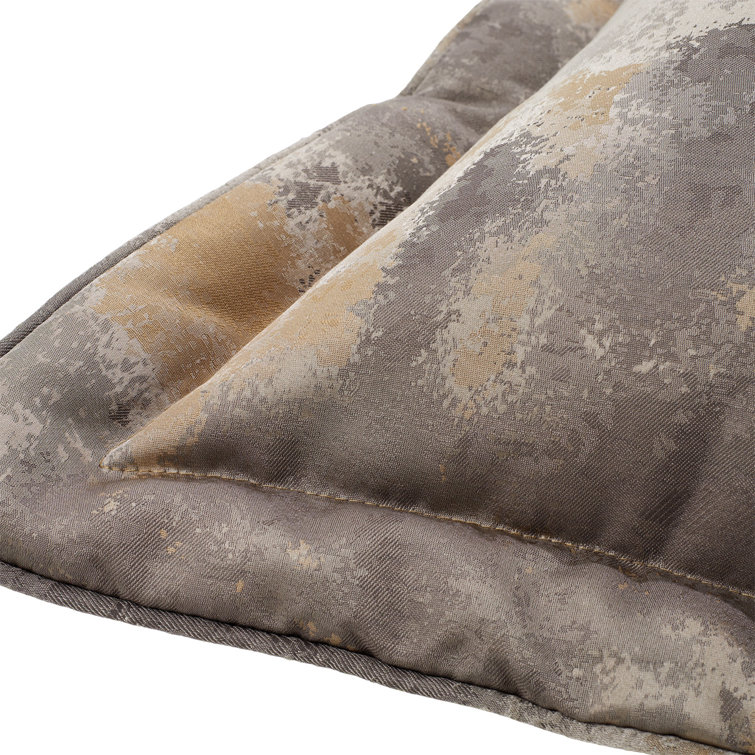 Aubrey Patina Silver Gray Queen Comforter Set with Decorative Pillows