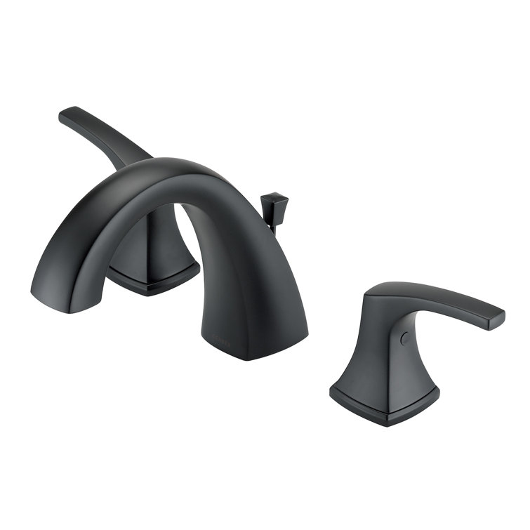 Vaughn Satin Black Stainless Steel Widespread Bathroom Faucet