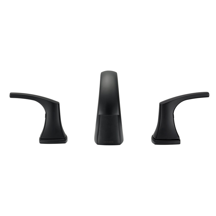 Vaughn Satin Black Stainless Steel Widespread Bathroom Faucet