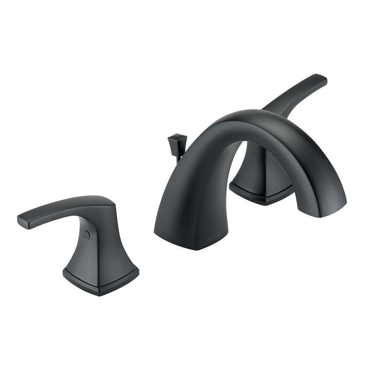 Vaughn Satin Black Stainless Steel Widespread Bathroom Faucet