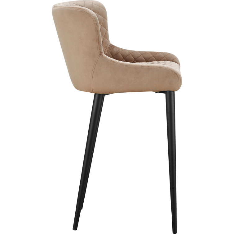 Etta 18'' Wide Dark Blue Velvet Tufted Counter Stool
