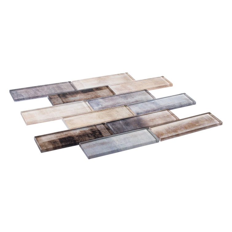Camelot 2'' x 6'' Glass Brick Joint Mosaic Tile