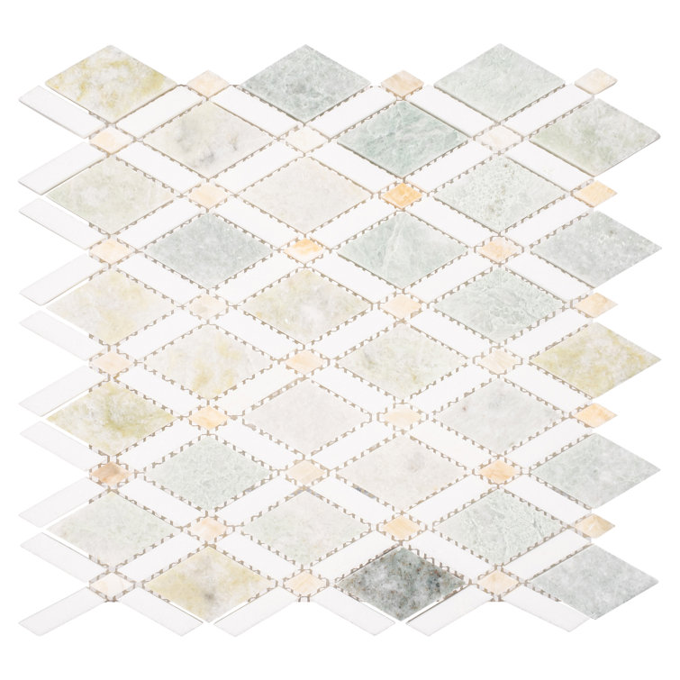 Victory 12'' x 12'' Marble Diamond Mosaic Tile in Matte Finish