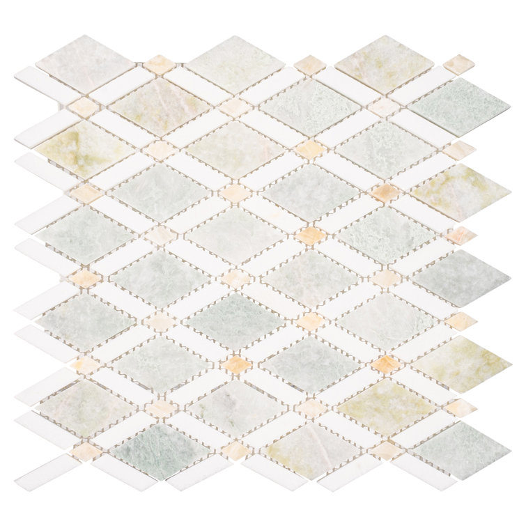 Victory 12'' x 12'' Marble Diamond Mosaic Tile in Matte Finish