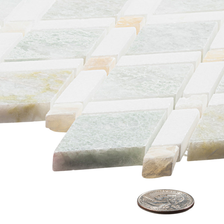 Victory 12'' x 12'' Marble Diamond Mosaic Tile in Matte Finish