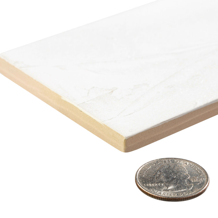 Thames 3" x 12" White Satin Ceramic Subway Wall Tile