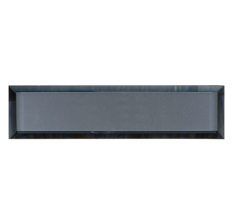 Vega 3" x 12" Frosted Blue Beveled Glass Subway Tile