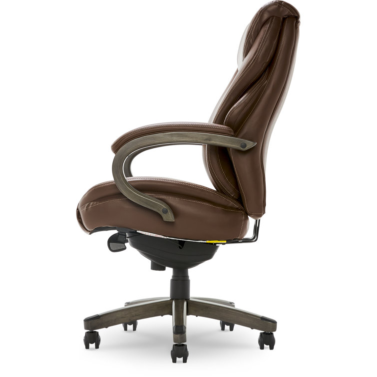 Chestnut Brown Leather High-Back Swivel Executive Chair