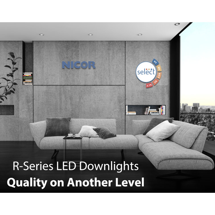 6'' White Selectable Color Temperature Dimmable LED Recessed Lighting Kit