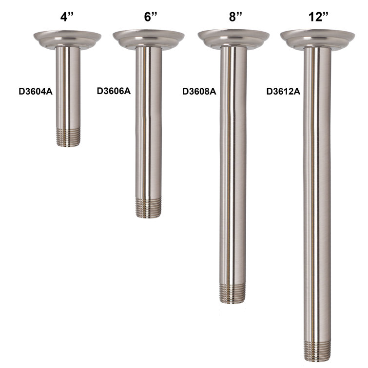 Polished Chrome 19" Ceiling Mount Shower Arm with Flange