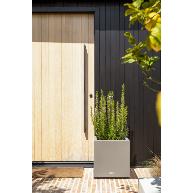 Modern Cube Planter for Outdoor and Indoor Spaces - Gray