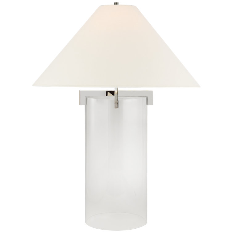 Aged Iron and Clear Glass Adjustable Outdoor Table Lamp