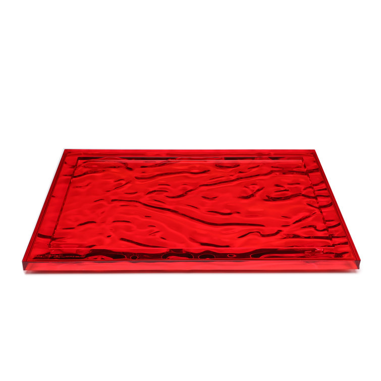 Crystal Dune 18'' Wide Semi-Transparent Polycarbonate Tray