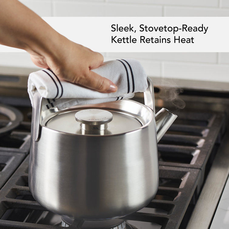 1.9 Quart Silver Stainless Steel Whistling Kettle
