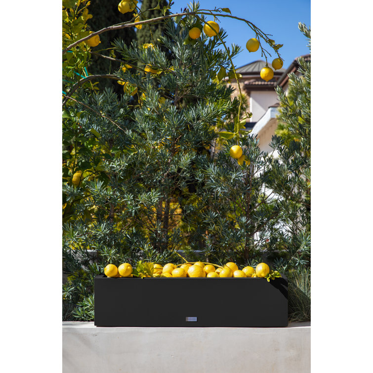 Black 36'' Recycled Plastic Window Box Planter