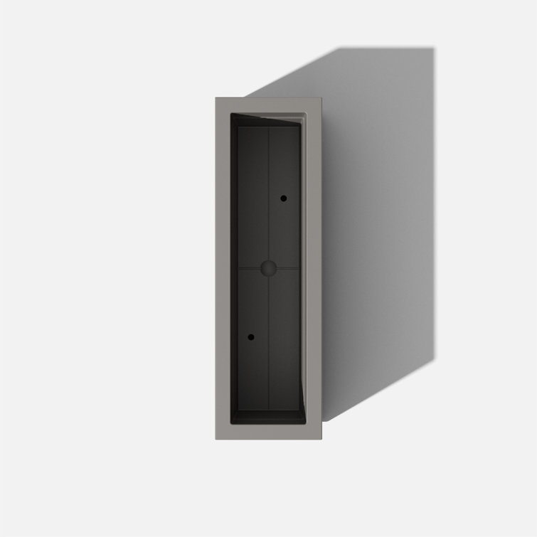 Gray Extra Large Rectangular UV Resistant Floor Planter