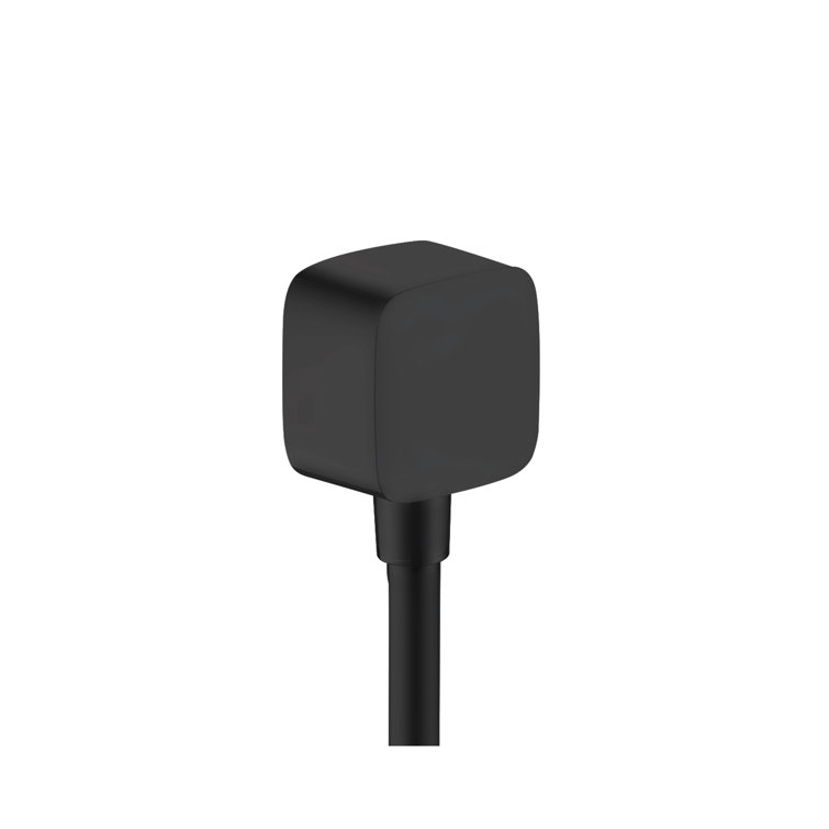 Matte Black Wall-Mounted Shower Outlet with Check Valves