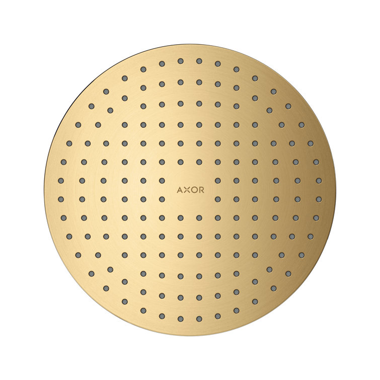Brushed Gold Optic Wall Mounted Rain Shower Head