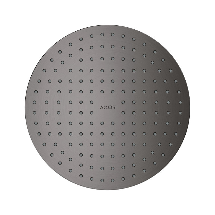 Brushed Black Chrome Rain Shower Head with Adjustable Jets