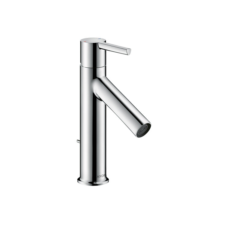 Chrome Single Hole Modern Bathroom Faucet with Drain Assembly