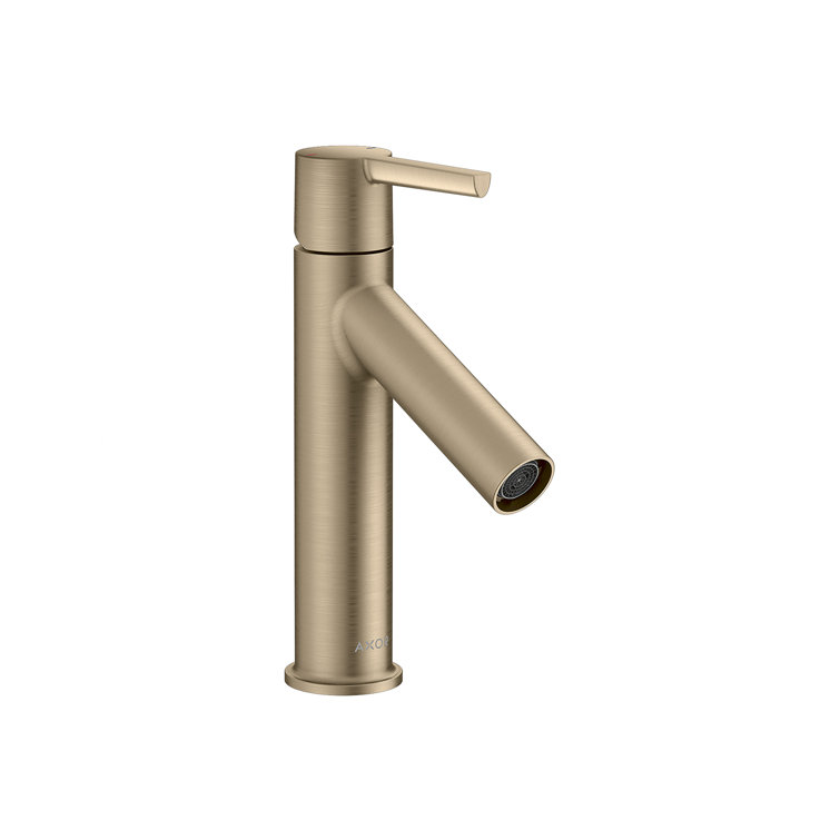 Brushed Nickel Modern Single Hole Bathroom Faucet