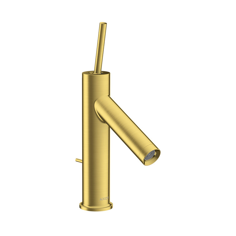 Brushed Gold Optic Single Hole Bathroom Faucet with Drain Assembly