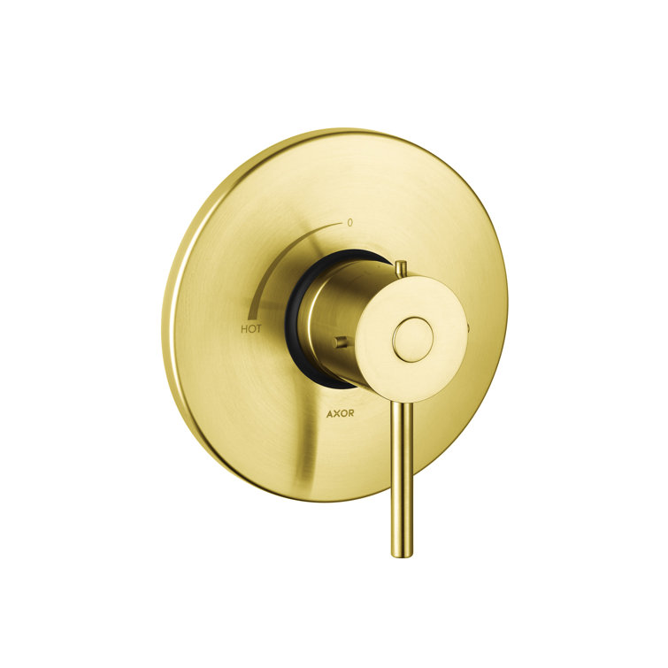 Brushed Gold Wall-Mounted Lever Shower Valve Trim
