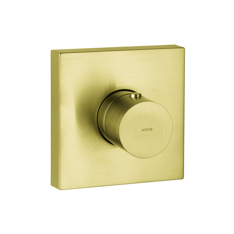 Brushed Gold Optic Thermostatic Shower Trim Knob
