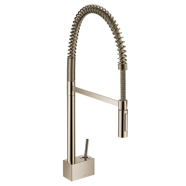Polished Nickel Pull-Down Kitchen Faucet with Spray