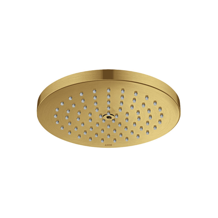 Brushed Gold Optic Wall Mounted Rain Shower Head