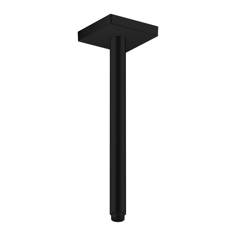 Matte Black 12" Ceiling Mount Shower Extension Pipe