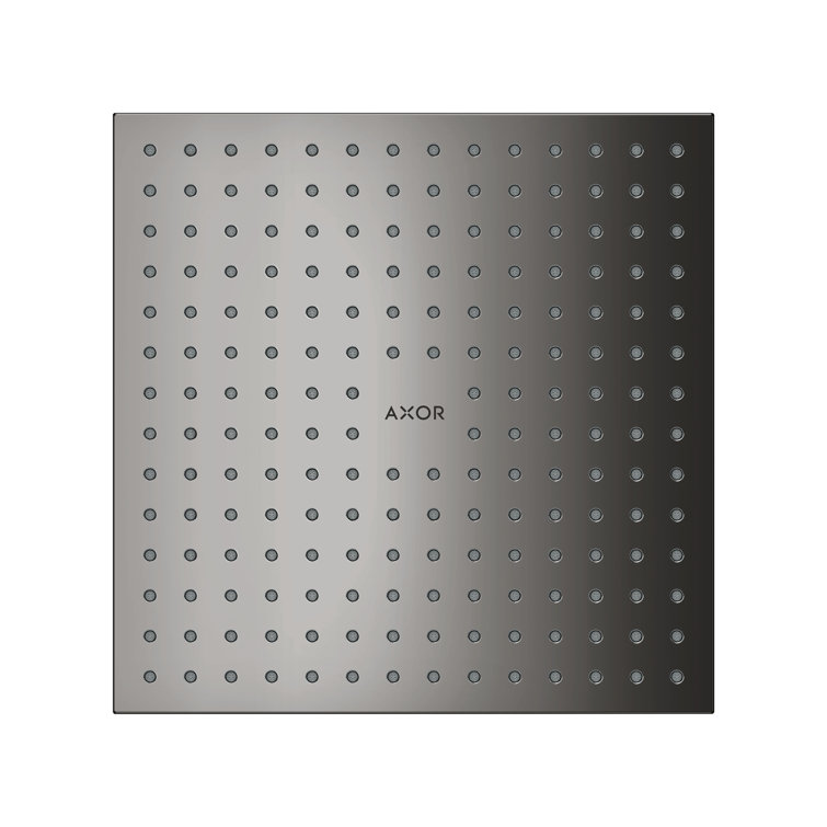 Polished Black Chrome Square Wall Mounted Shower Head