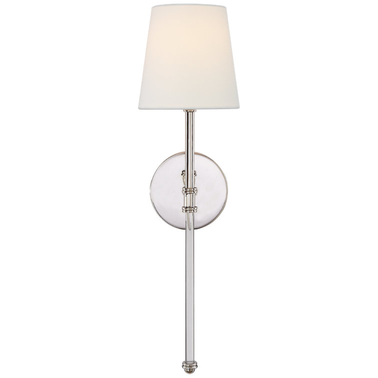 Camille Polished Nickel Direct-Wired Handcrafted Sconce
