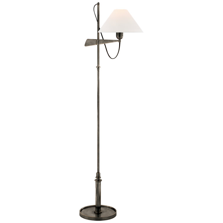Edison Adjustable 50" Bronze Floor Lamp with Paper Shade