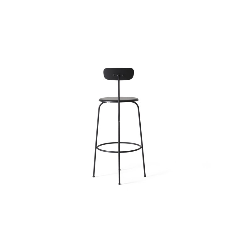 Afteroom Minimalist Black MDF & Powder-Coated Steel Counter Stool