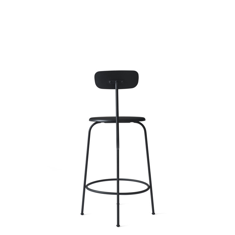 Afteroom Minimalist Black MDF & Powder-Coated Steel Counter Stool
