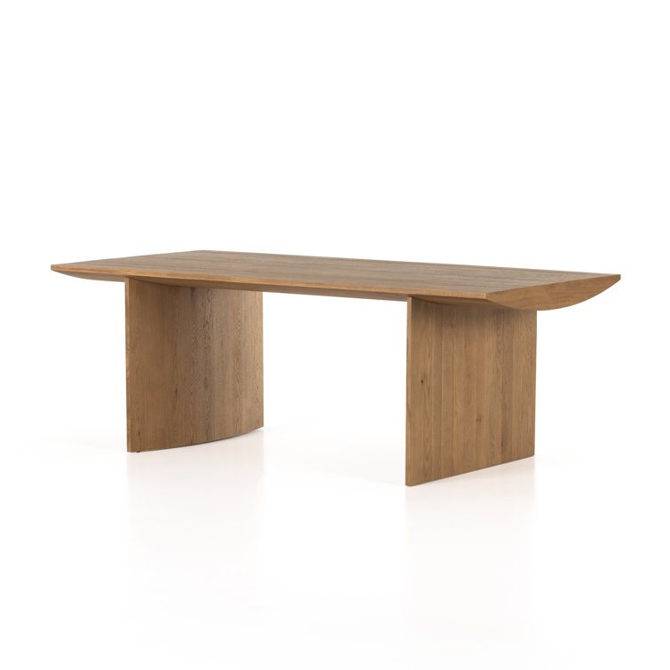 Contemporary Warm Grey-Brown Oak Veneer Rectangular Dining Table