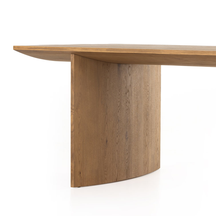 Contemporary Warm Grey-Brown Oak Veneer Rectangular Dining Table
