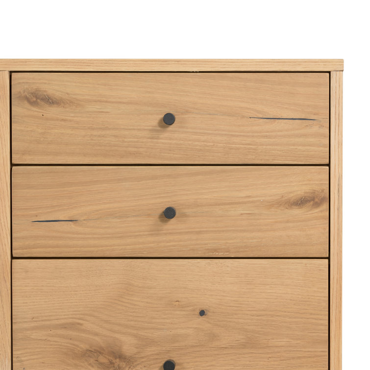 Sumner Contemporary Light Oak Resin Executive Desk with Drawers