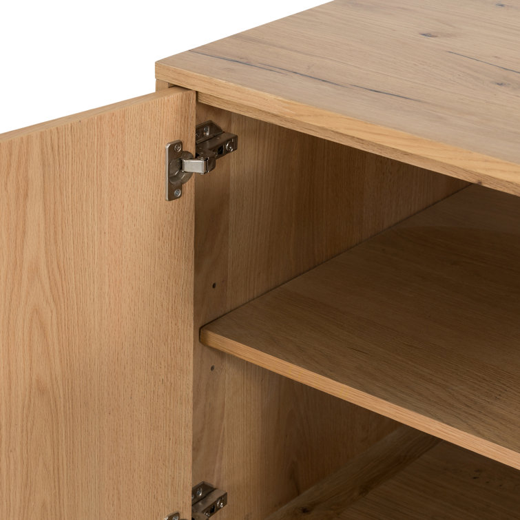 Sumner Contemporary Light Oak Resin Executive Desk with Drawers