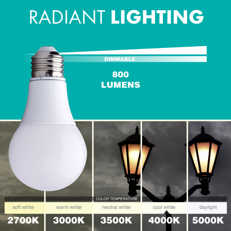 60-Watt Equivalent White Dimmable LED Light Bulb, 8-Pack