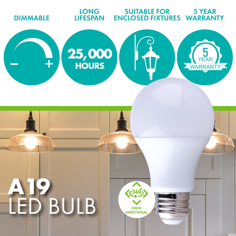 60-Watt Equivalent White Dimmable LED Light Bulb, 8-Pack
