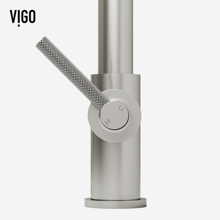 Stainless Steel High Arc Pull-Down Kitchen Faucet with Spray