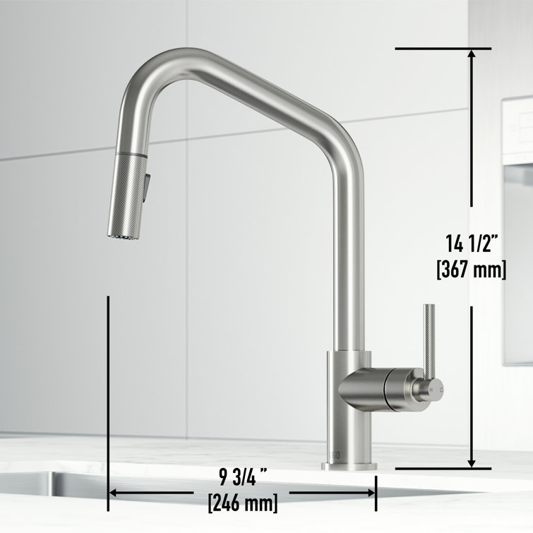 Stainless Steel High Arc Pull-Down Kitchen Faucet with Spray